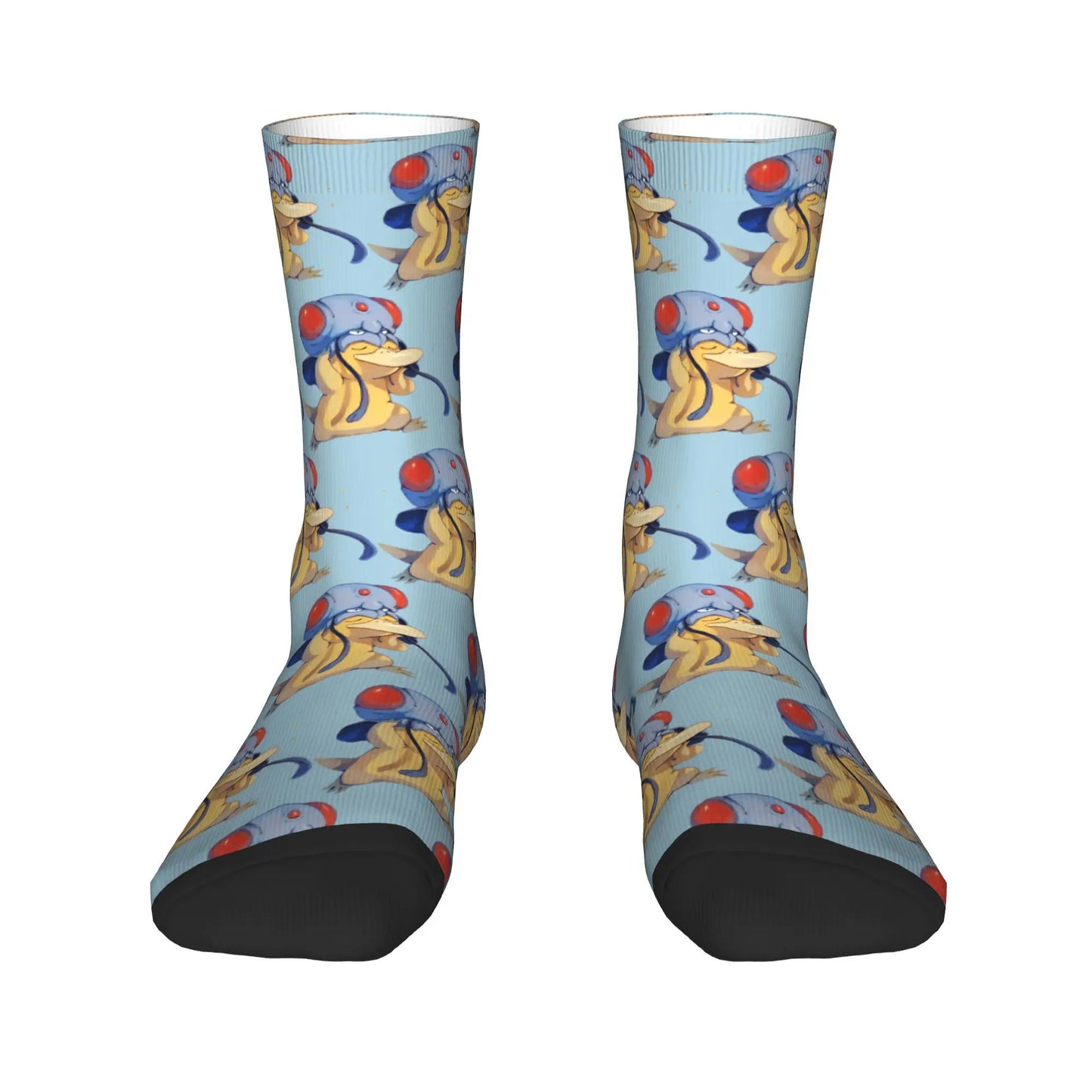 New Men's Socks Novelty Psyduck Manga   Sock Polyester Sport Women Socks Spring Summer Autumn Winter,