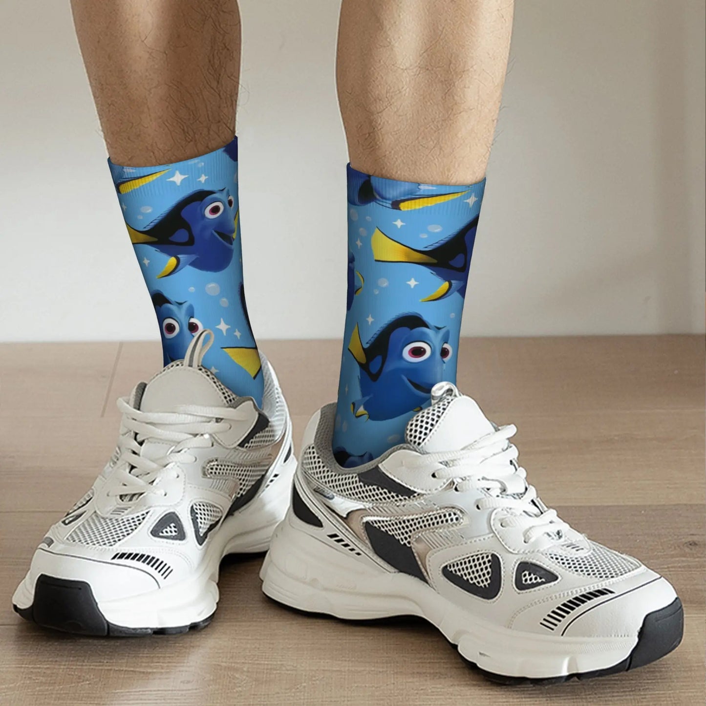 Funny Sock  Finding Nemo Vintage Quality Pattern Printed Men Crew Socks Novelty Men's Socks