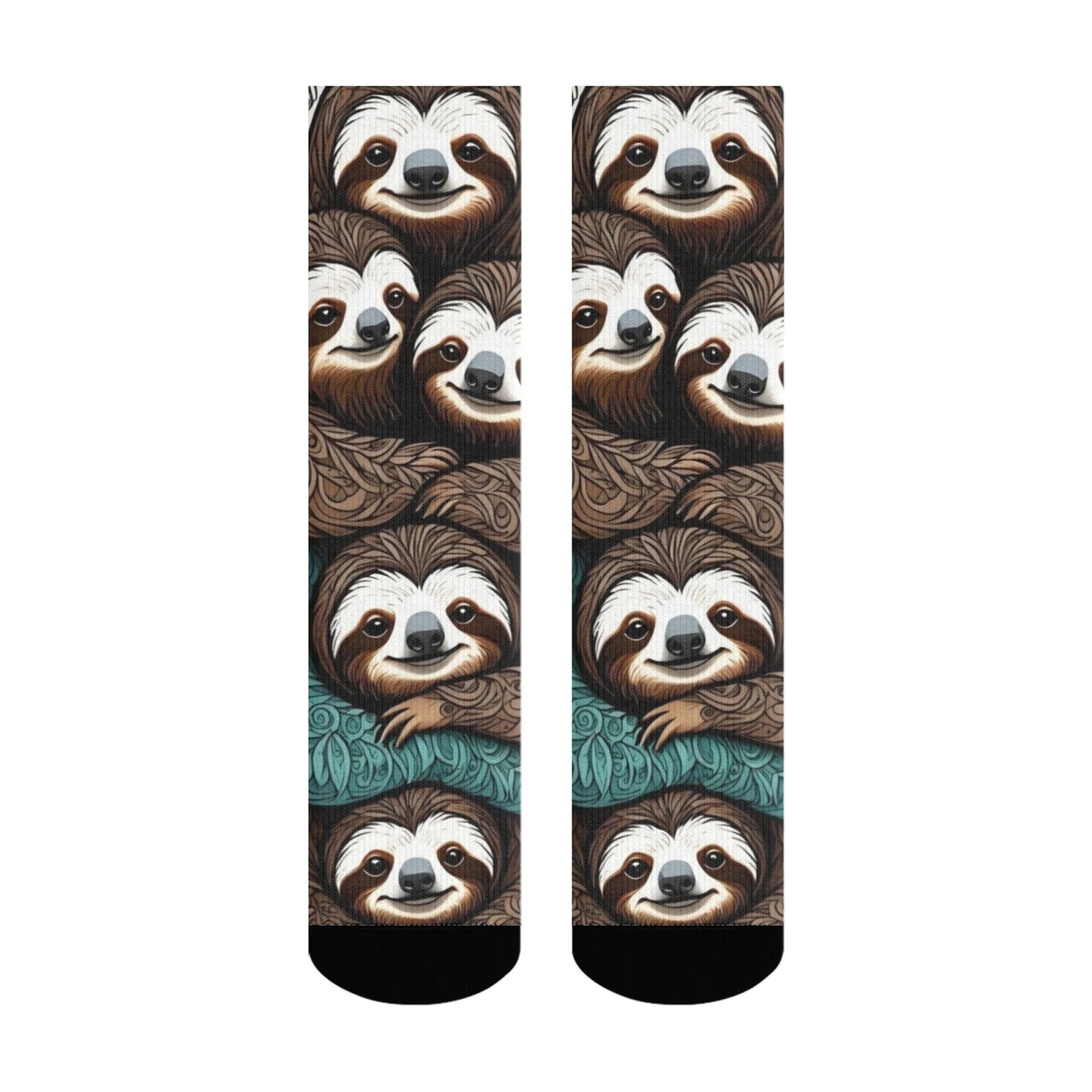 Novelty happy sloth baby funny socks Harajuku street hip-hop personality trend socks creative design fashion retro cartoon socks