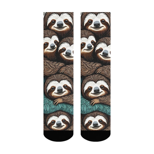 Novelty happy sloth baby funny socks Harajuku street hip-hop personality trend socks creative design fashion retro cartoon socks