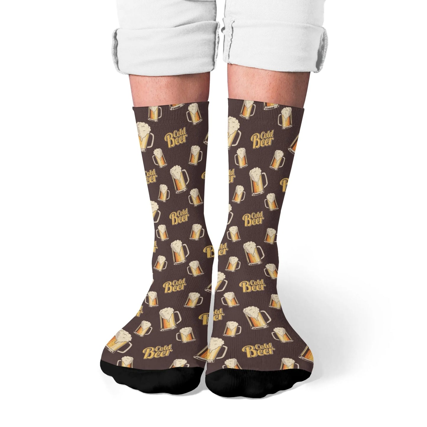 Novelty funny beer socks happy men's socks beer festival party carnival Harajuku retro style street hip hop trend socks gift