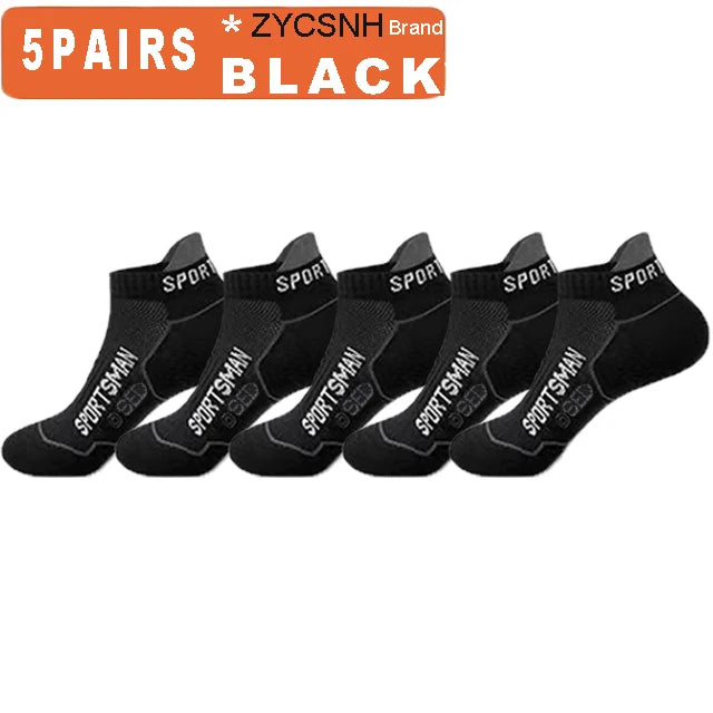 10 Pairs High Quality Socks Men's Summer Man Short Socks Breathable Ankle Socks Cotton Sports Socks Black Thin Cut Run Men Socks