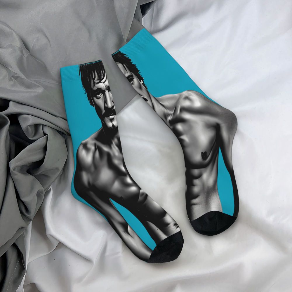 Novelty Mens Pedro Pascal Smile Unisex Winter Socks Hip Hop Happy Socks Street Style Crazy Sock