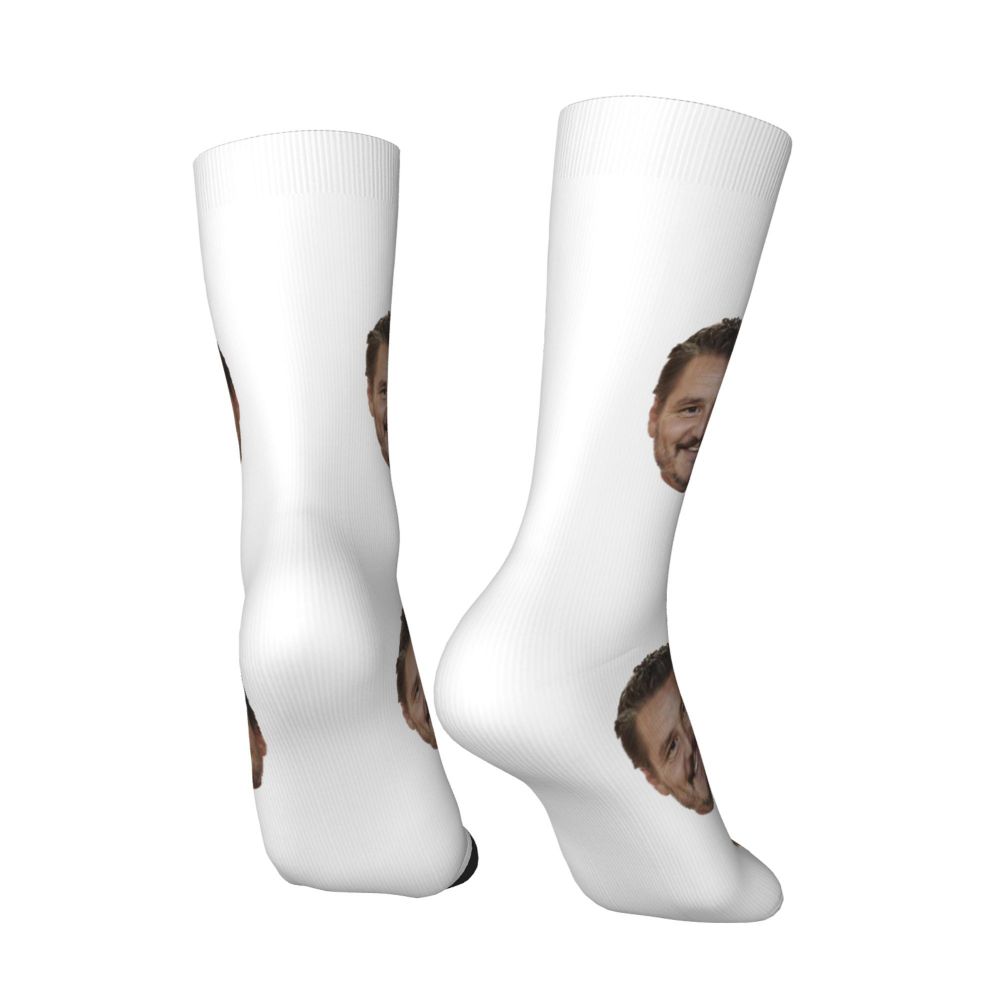 Novelty Mens Pedro Pascal Smile Unisex Winter Socks Hip Hop Happy Socks Street Style Crazy Sock