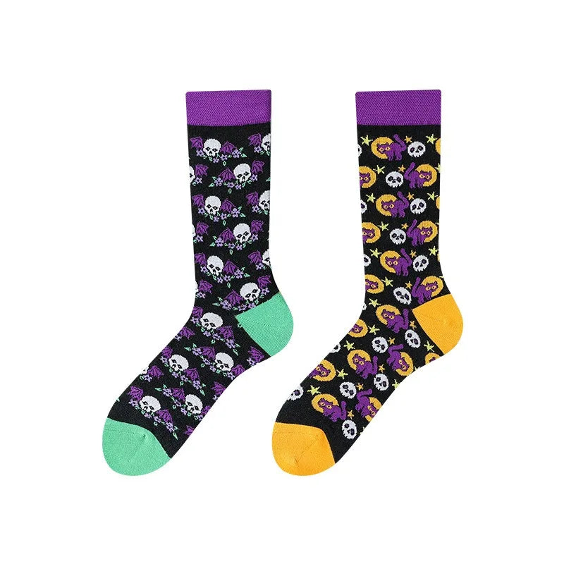 Men's Novelty  Fun Dress Socks AB Styles Fashion Personality Cartoon Colorful Funky Fancy Crazy Funny Casual Crew Socks