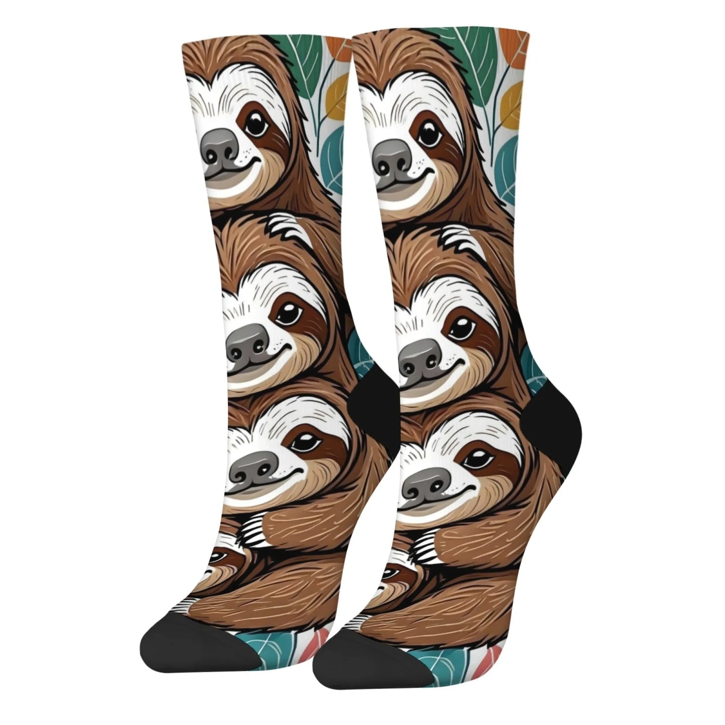 Novelty happy sloth baby funny socks Harajuku street hip-hop personality trend socks creative design fashion retro cartoon socks