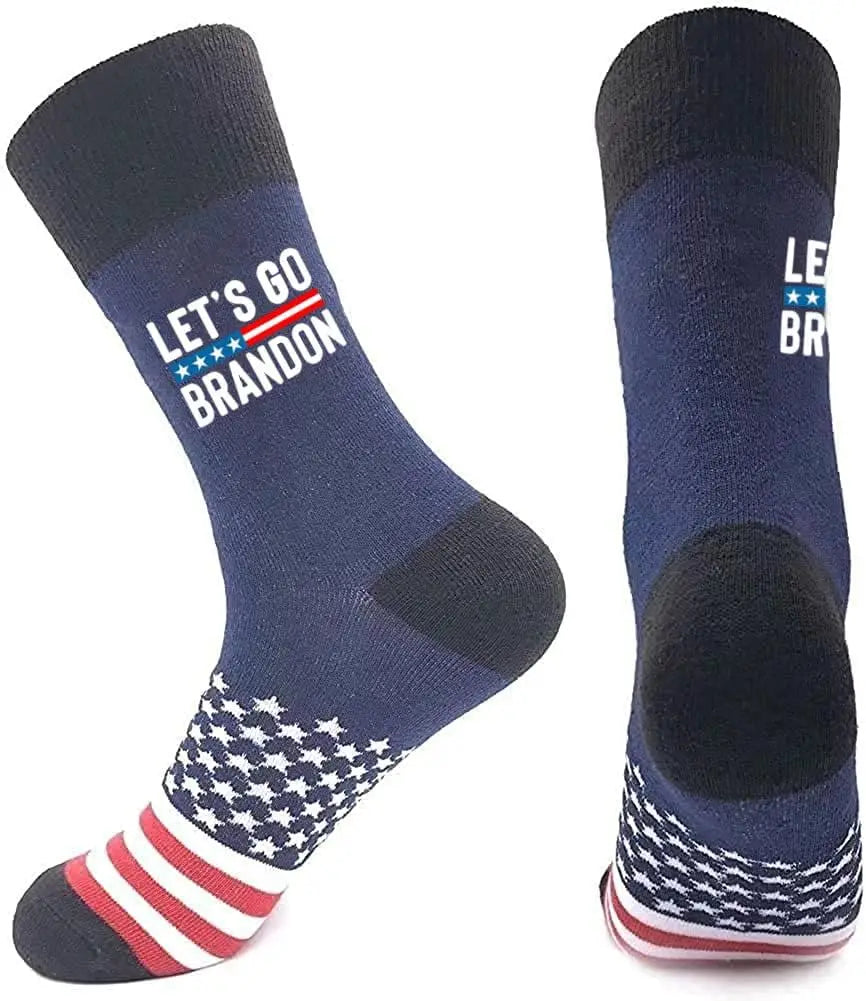 Novelty Crew Socks, Unisex Funny Political Leader Portrait Print, Conversation Starter Socks  Funny Political Gifts