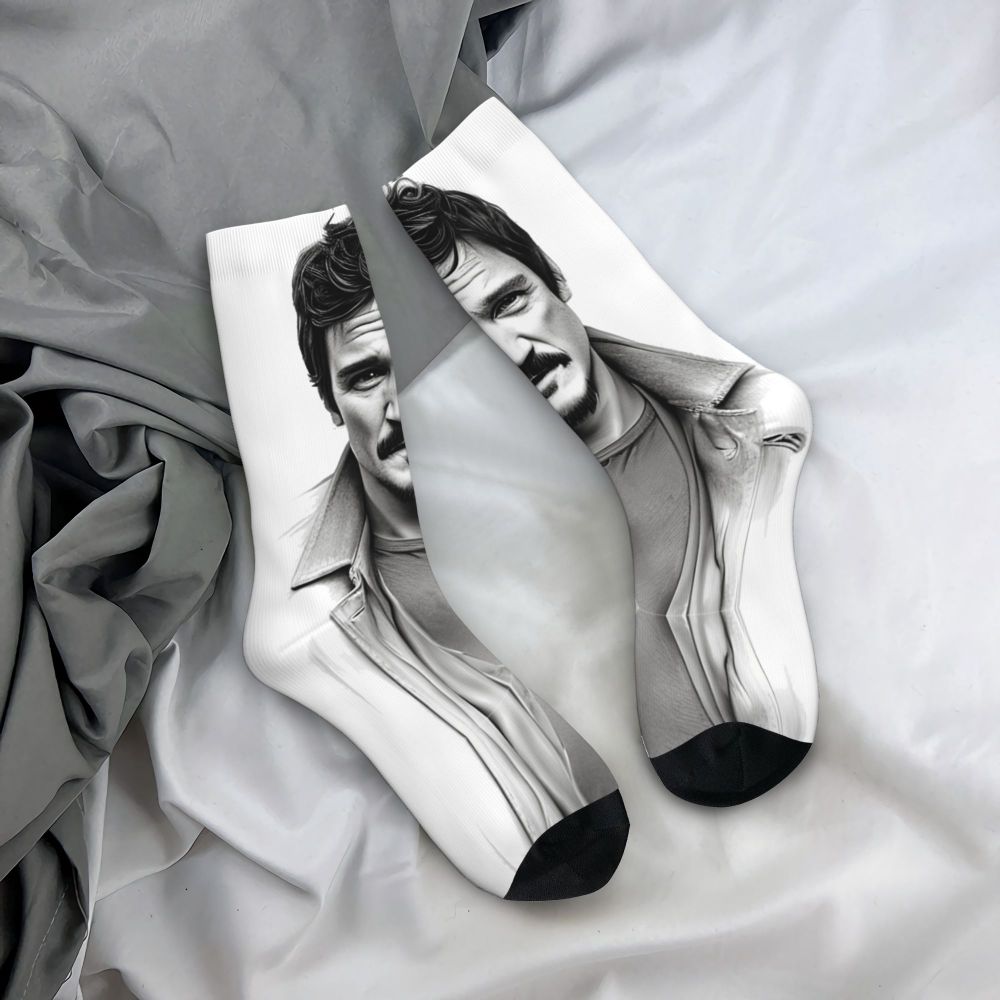 Novelty Mens Pedro Pascal Smile Unisex Winter Socks Hip Hop Happy Socks Street Style Crazy Sock