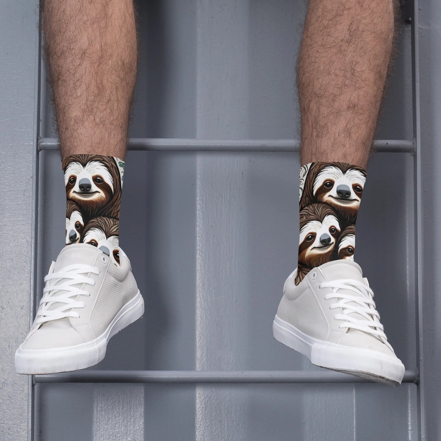 Novelty happy sloth baby funny socks Harajuku street hip-hop personality trend socks creative design fashion retro cartoon socks