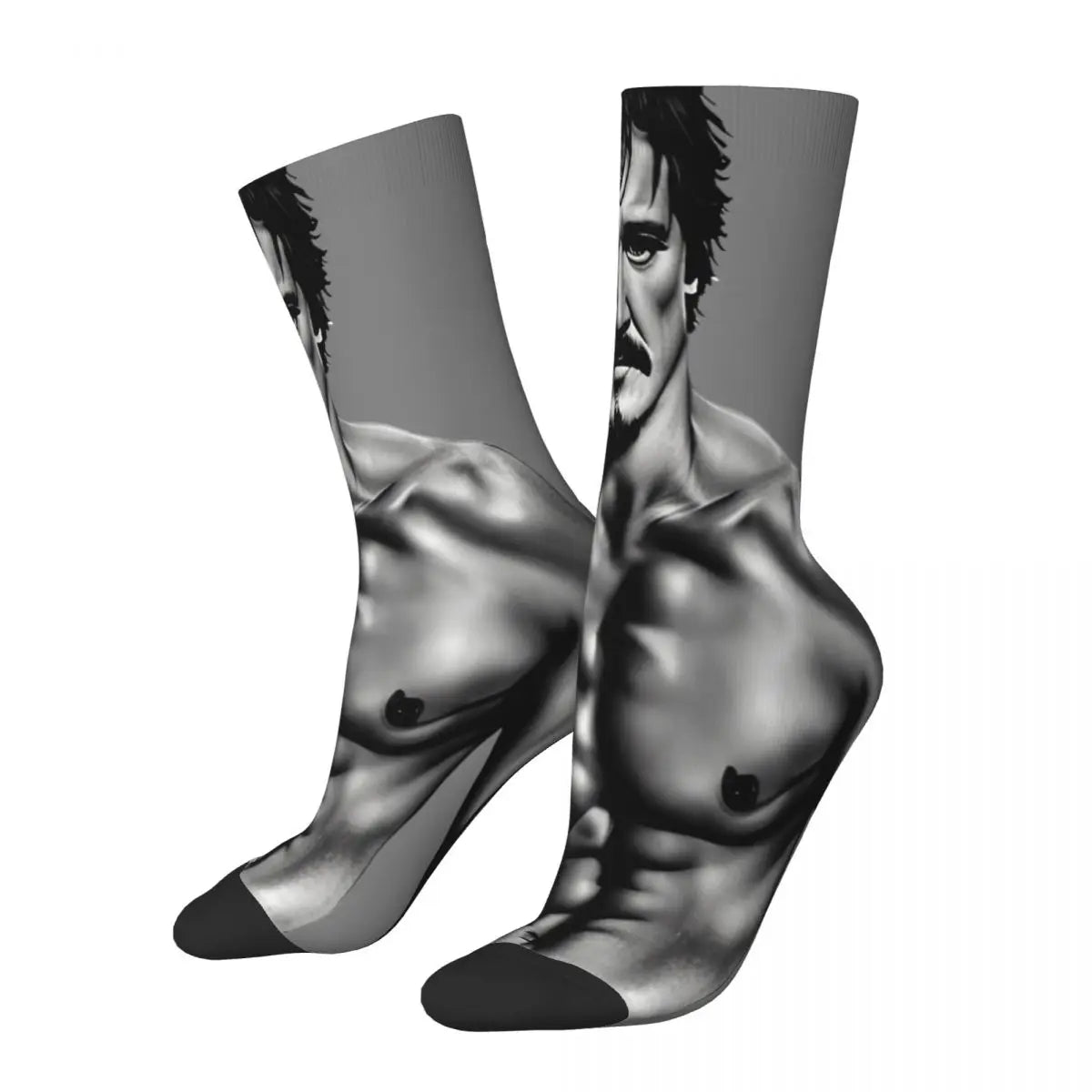 Novelty Mens Pedro Pascal Smile Unisex Winter Socks Hip Hop Happy Socks Street Style Crazy Sock