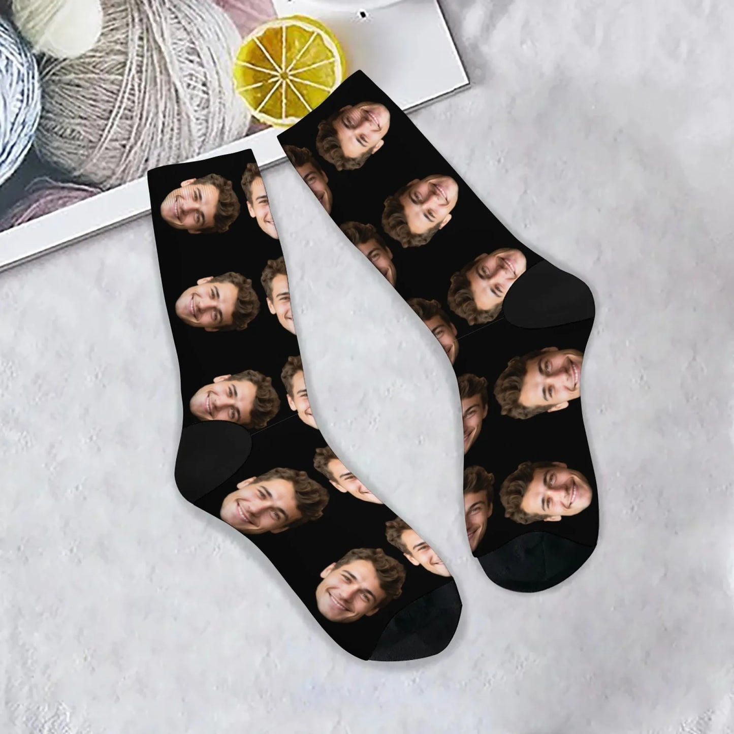 Novelty Custom Face Socks DIY Personalized Photo Custom Socks Crazy Funny Men's Socks Christmas Party Birthday Anniversary Gift