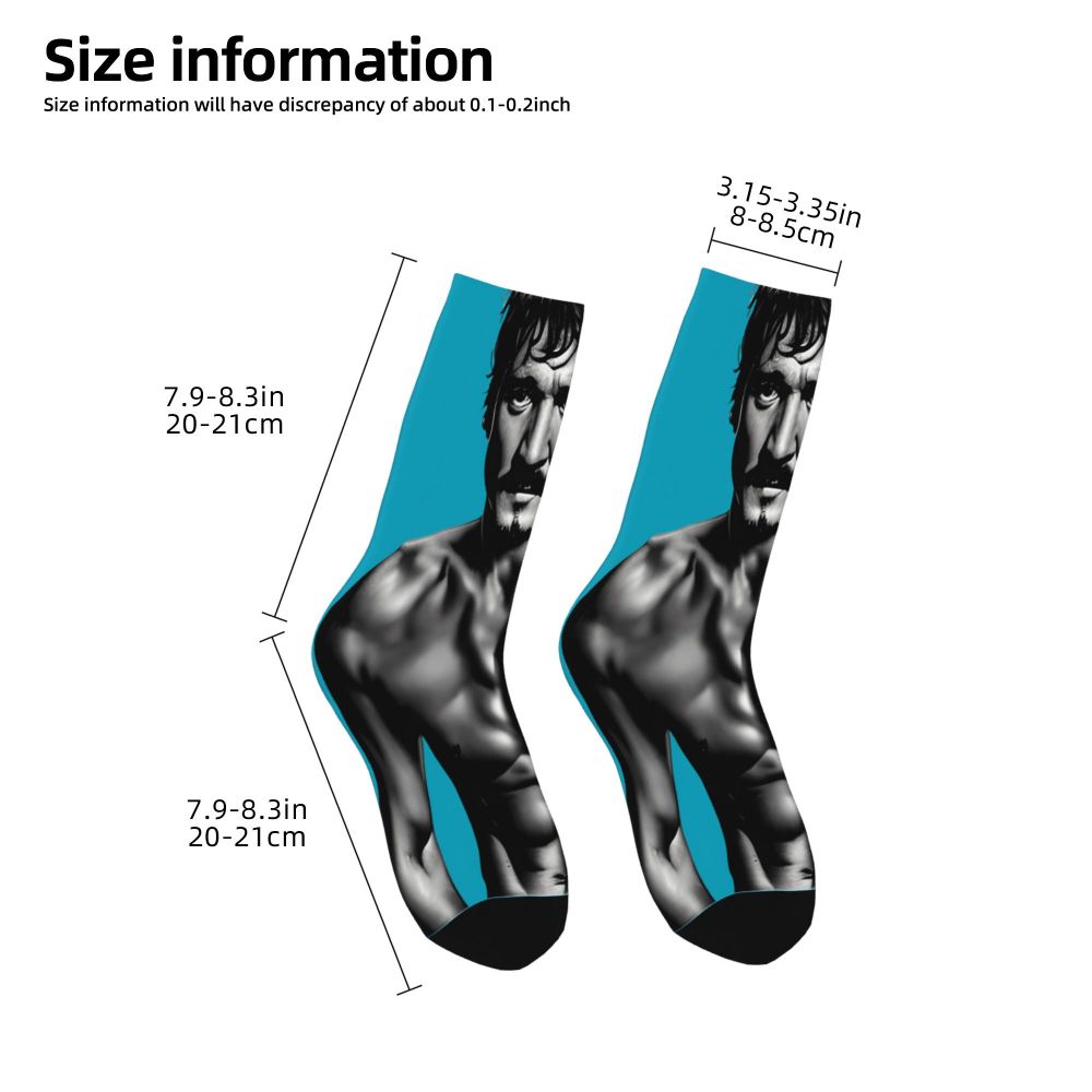 Novelty Mens Pedro Pascal Smile Unisex Winter Socks Hip Hop Happy Socks Street Style Crazy Sock