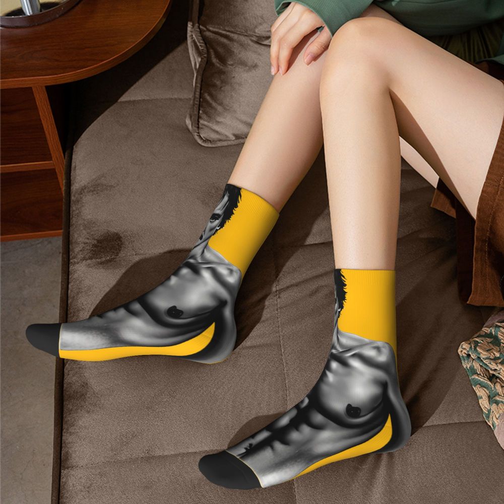 Novelty Mens Pedro Pascal Smile Unisex Winter Socks Hip Hop Happy Socks Street Style Crazy Sock