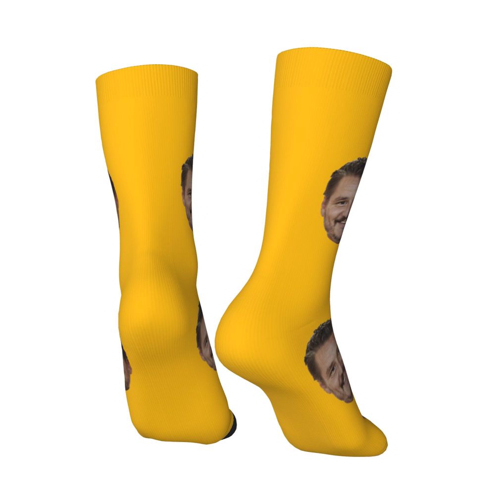 Novelty Mens Pedro Pascal Smile Unisex Winter Socks Hip Hop Happy Socks Street Style Crazy Sock