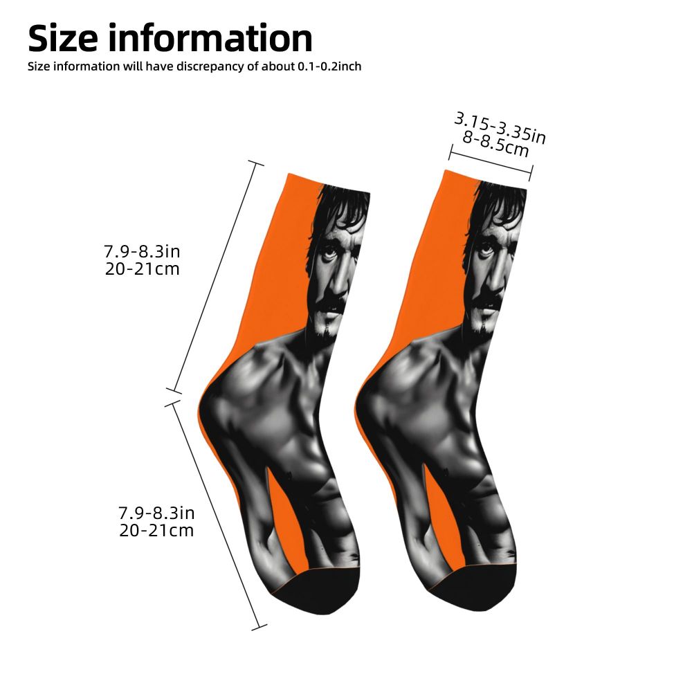 Novelty Mens Pedro Pascal Smile Unisex Winter Socks Hip Hop Happy Socks Street Style Crazy Sock