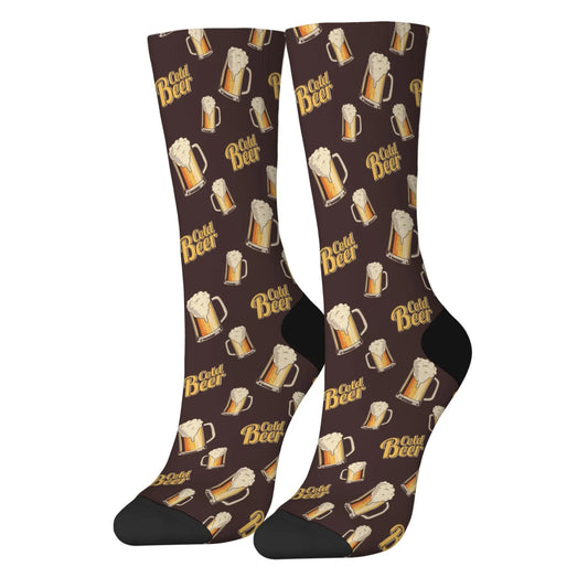 Novelty funny beer socks happy men's socks beer festival party carnival Harajuku retro style street hip hop trend socks gift