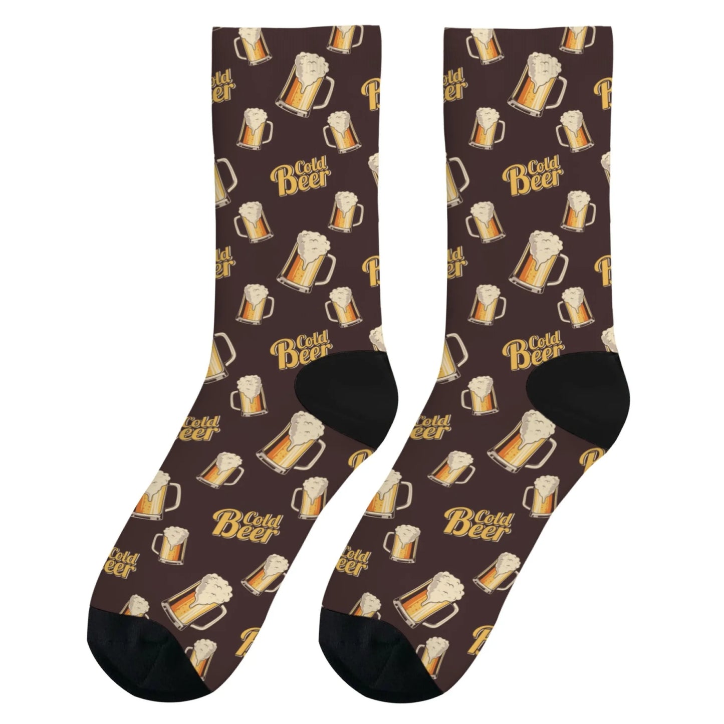 Novelty funny beer socks happy men's socks beer festival party carnival Harajuku retro style street hip hop trend socks gift