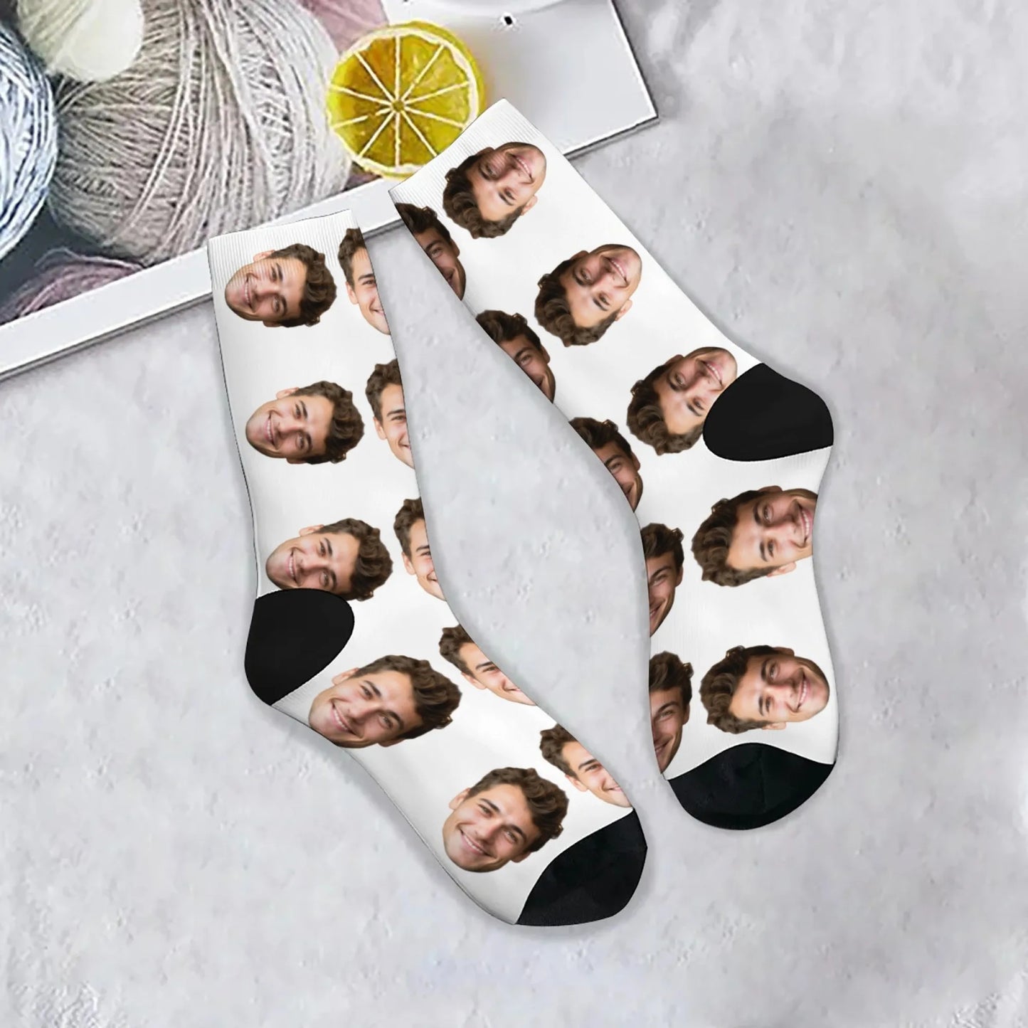 Novelty Custom Face Socks DIY Personalized Photo Custom Socks Crazy Funny Men's Socks Christmas Party Birthday Anniversary Gift