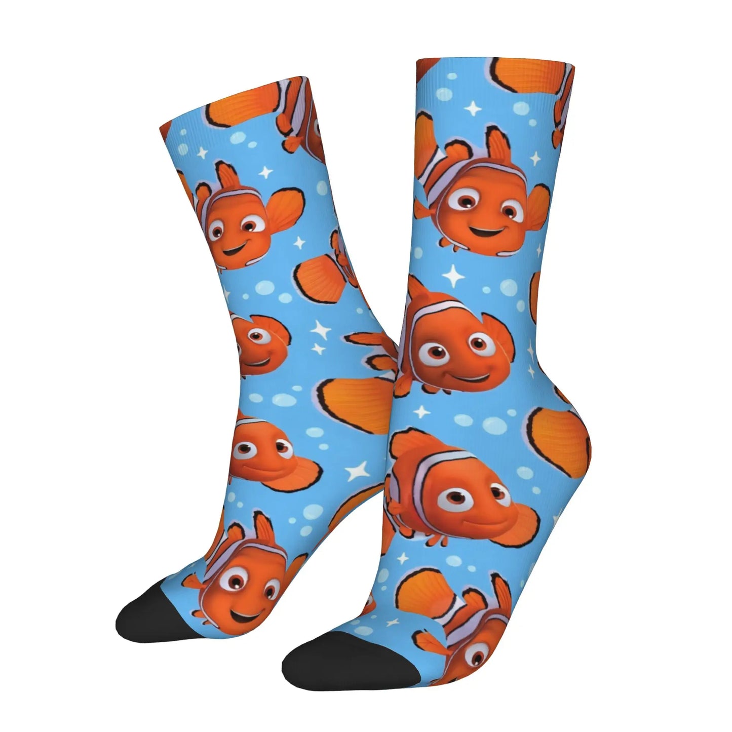 Funny Sock  Finding Nemo Vintage Quality Pattern Printed Men Crew Socks Novelty Men's Socks