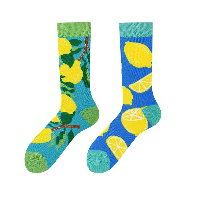 Men's Novelty  Fun Dress Socks AB Styles Fashion Personality Cartoon Colorful Funky Fancy Crazy Funny Casual Crew Socks