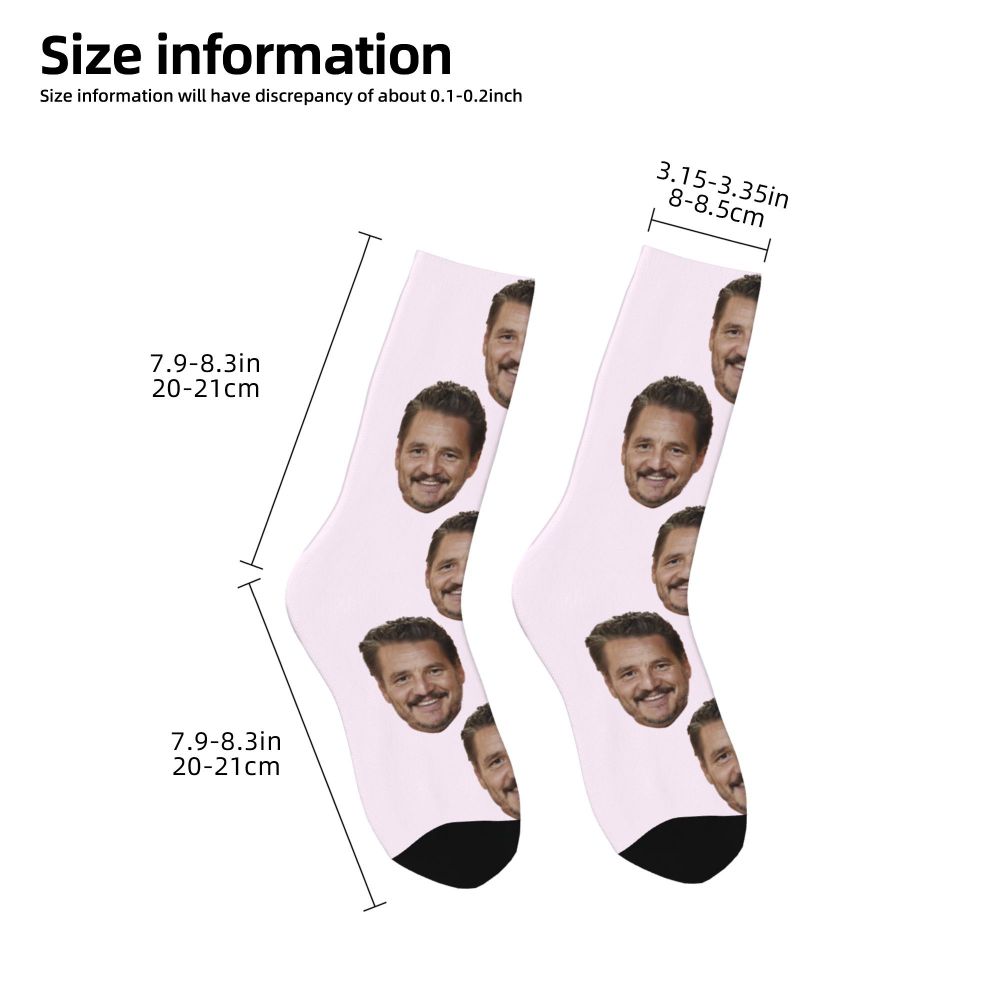 Novelty Mens Pedro Pascal Smile Unisex Winter Socks Hip Hop Happy Socks Street Style Crazy Sock