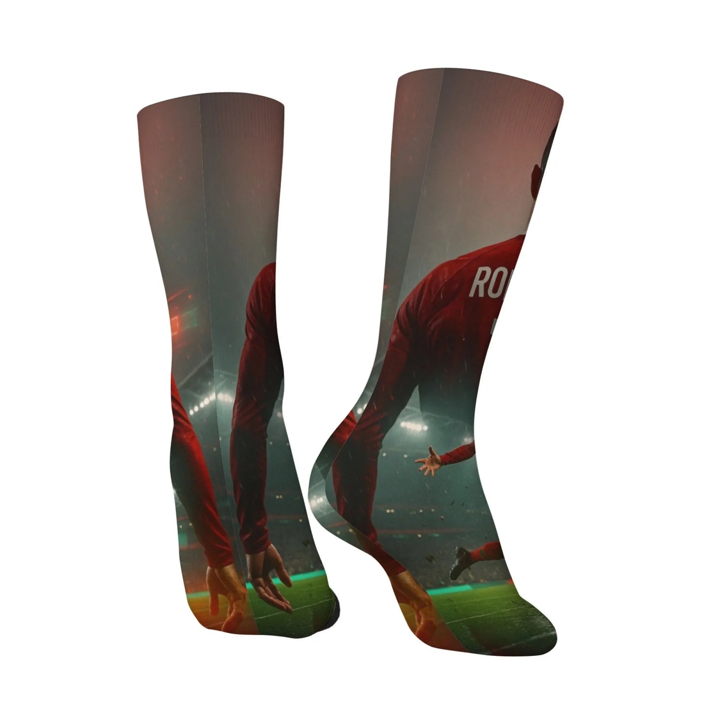 Novelty CR7 Cristiano Ronaldo Men's Socks Novelty Funny Happy Compression Socks Outdoor Casual Fashion Sports Non-Slip Socks