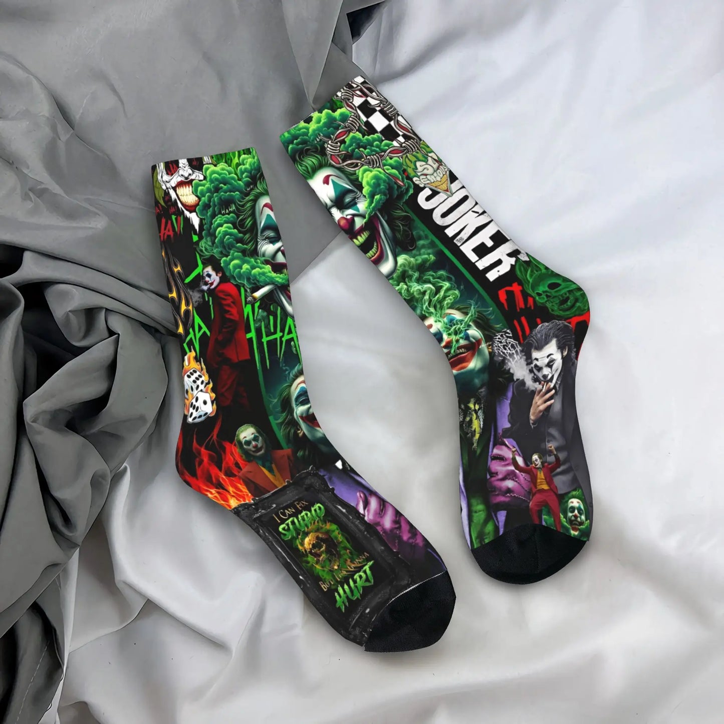 Novelty Happy Crazy Jokered Stockings Men's Socks Quality Funny Socks Winter Climbing Anti-Slip Custom Socks Birthday Present