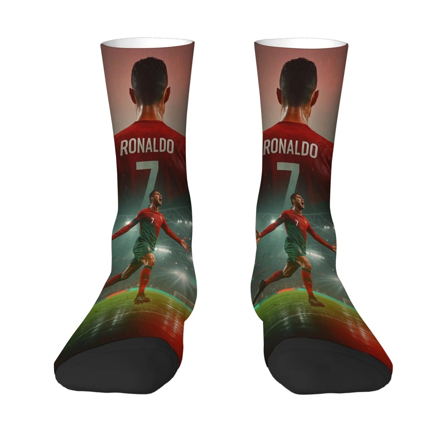 Novelty CR7 Cristiano Ronaldo Men's Socks Novelty Funny Happy Compression Socks Outdoor Casual Fashion Sports Non-Slip Socks
