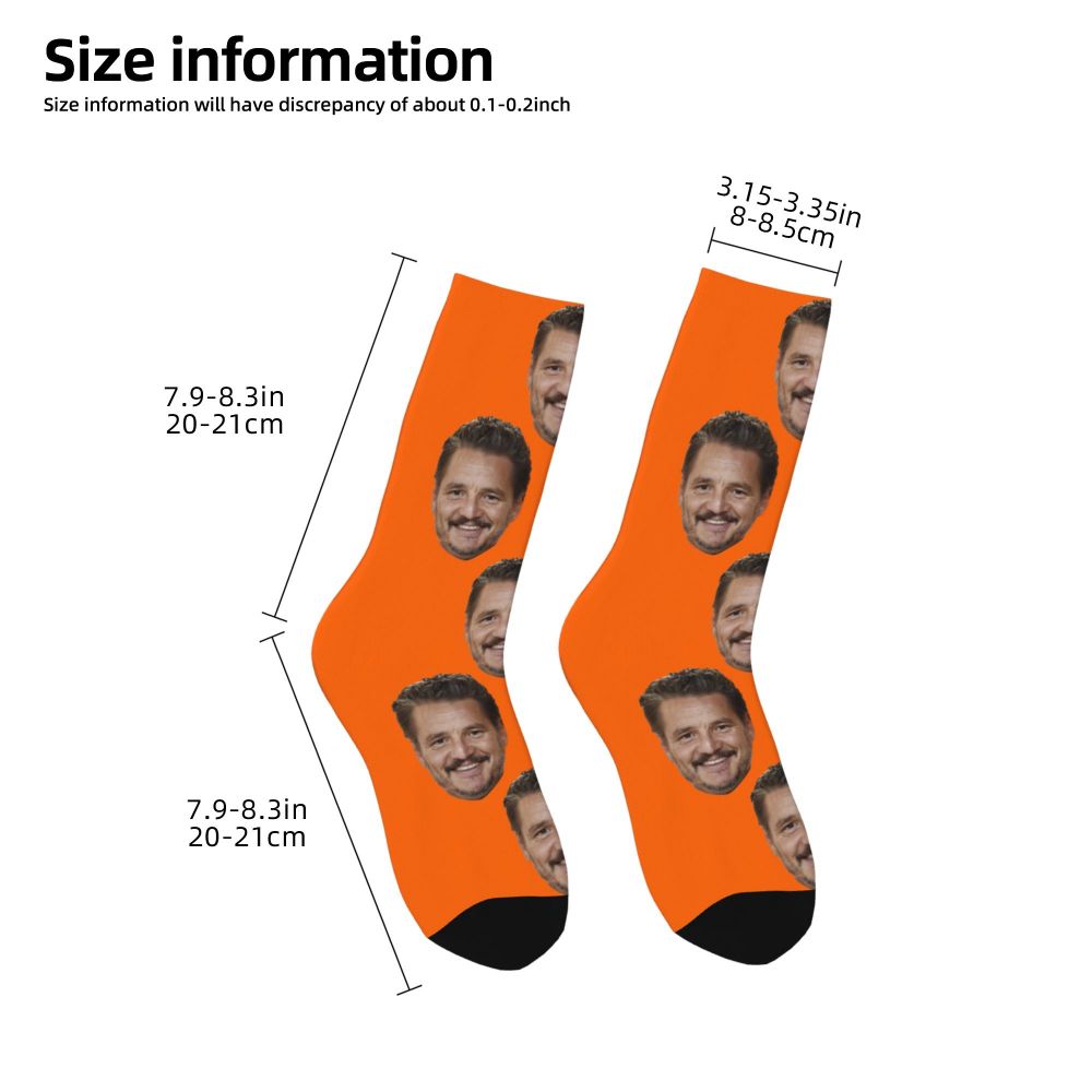 Novelty Mens Pedro Pascal Smile Unisex Winter Socks Hip Hop Happy Socks Street Style Crazy Sock