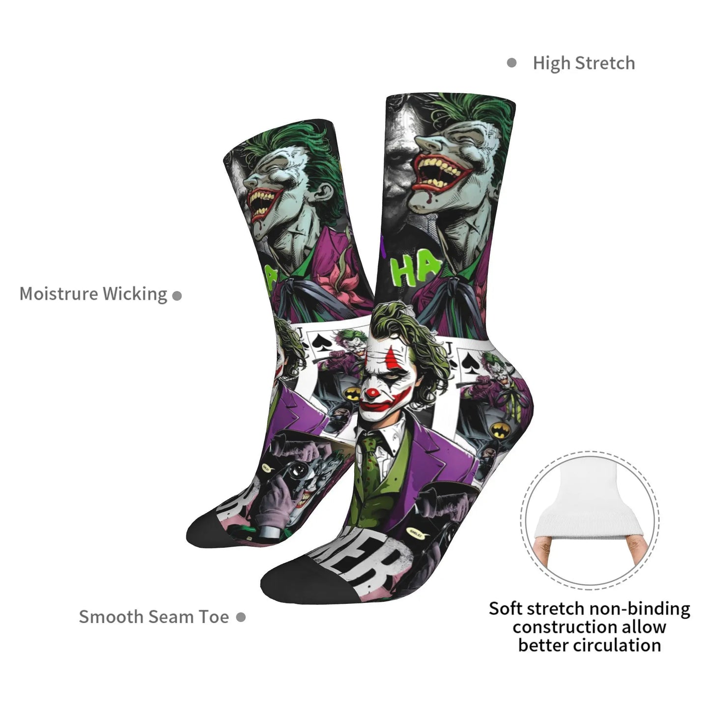 Novelty Happy Crazy Jokered Stockings Men's Socks Quality Funny Socks Winter Climbing Anti-Slip Custom Socks Birthday Present