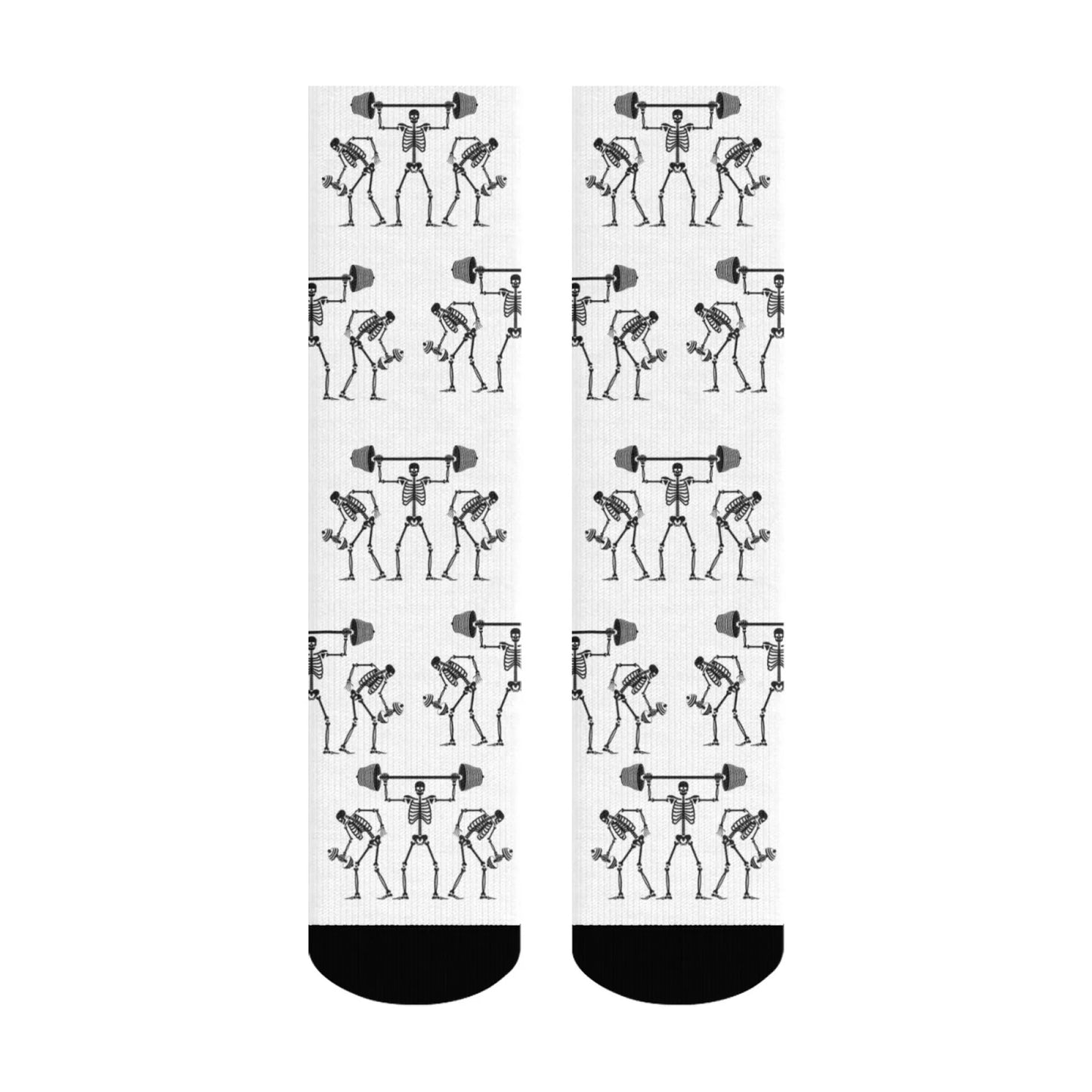 Novel and Fun Skull-themed Weightlifting Squat Socks Fun Creative Stylish Unique Comfortable Breathable and Durable Socks
